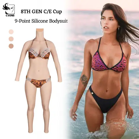 CYOMI Fake Boob Silicone Bodysuit Breast Forms Fake Vagina For Transgender Sissy Drag Queen Female Tits Crossdresser Cosplay