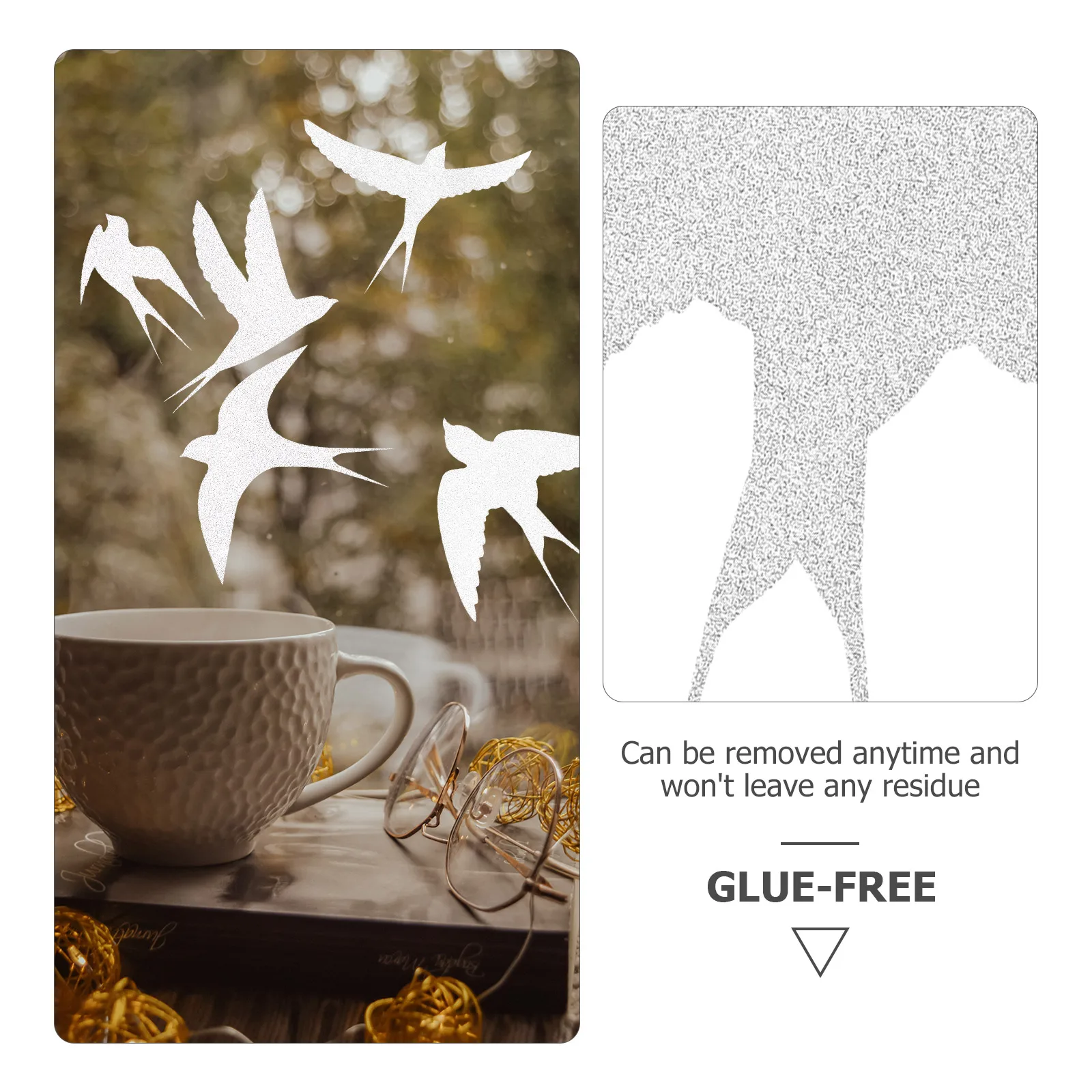 

20 Sheets Window Decals Bird Anti Collision Static Removable Stickers Safety Material for Door Window Protection and Decorative