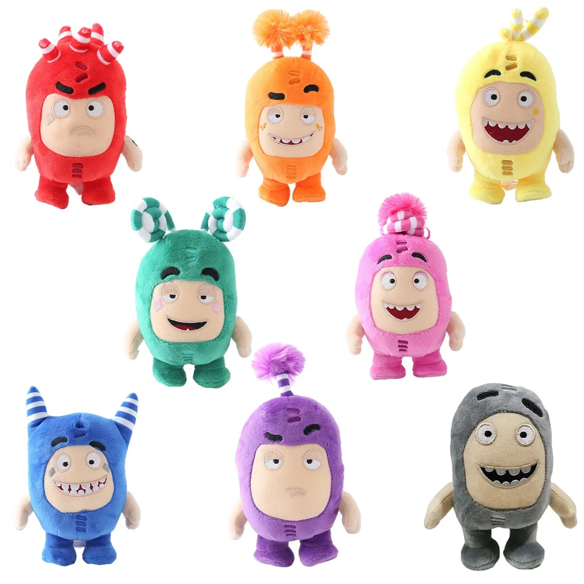 Peluche de Anime Oddbods de 18 cm, Juguete de Peluche de Monstruos y Soldados, Muñeco de Peluche Suave, Fuse, Bubbles, Zeke, Jeff, Regalo de Cumpleaños para Niños