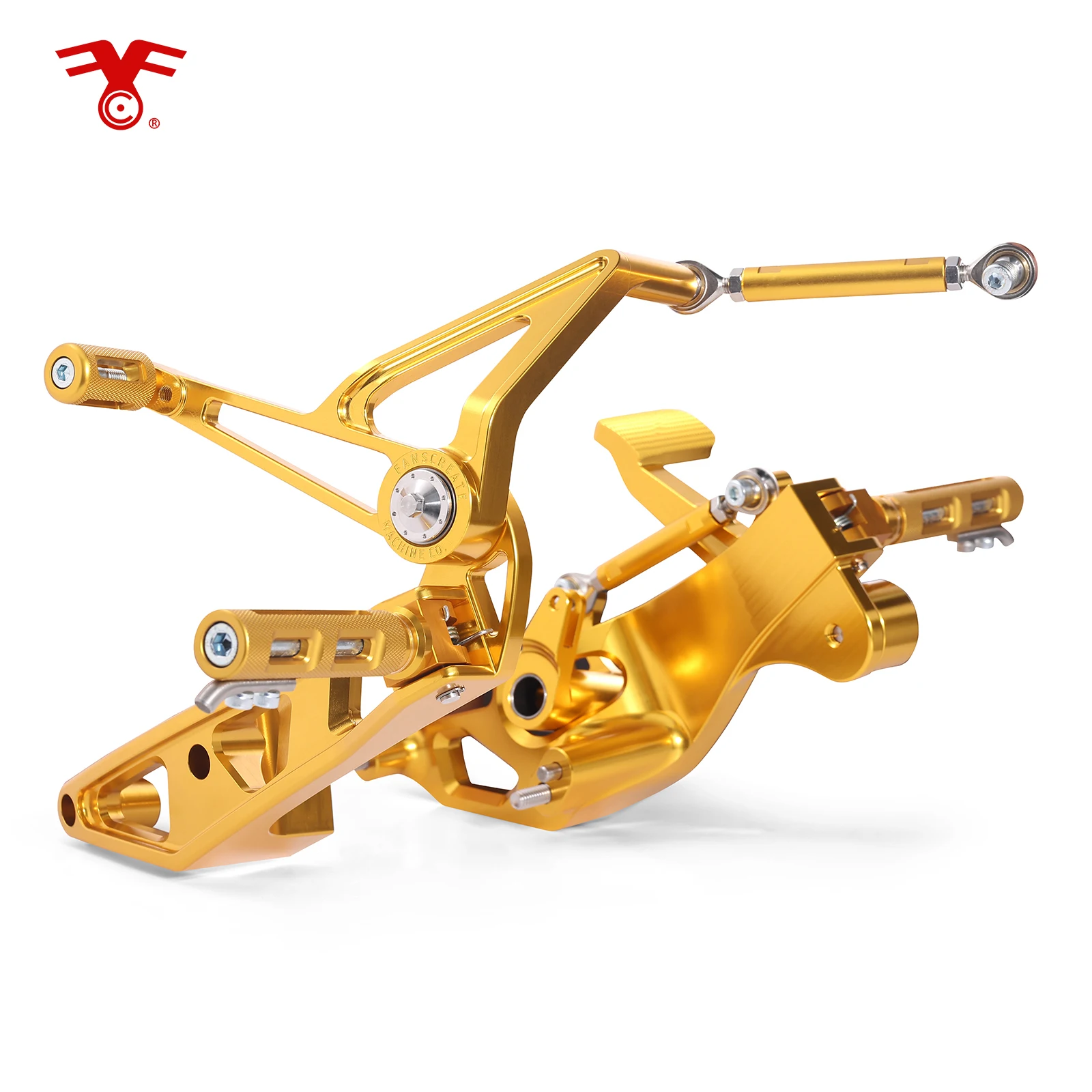 Fanscreate CNC Adjustable Racing Footpegs Folding Anti-Slip for Harley Street Glide/Road Glide 2014-UP