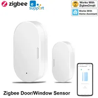 Ewelink Zigbee Door Sensor Wireless Magnetic Window Open Closed Alarm Detector Works With Zigbee2MQTT Alexa Google Need Gateway