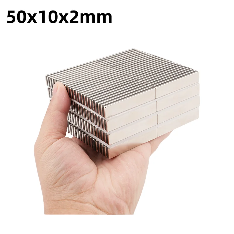 50x10x2mm Powerful Square Magnets 50x10x2mm Block Magnet  For Home Refrigerators, Offices DIY 50*10*2