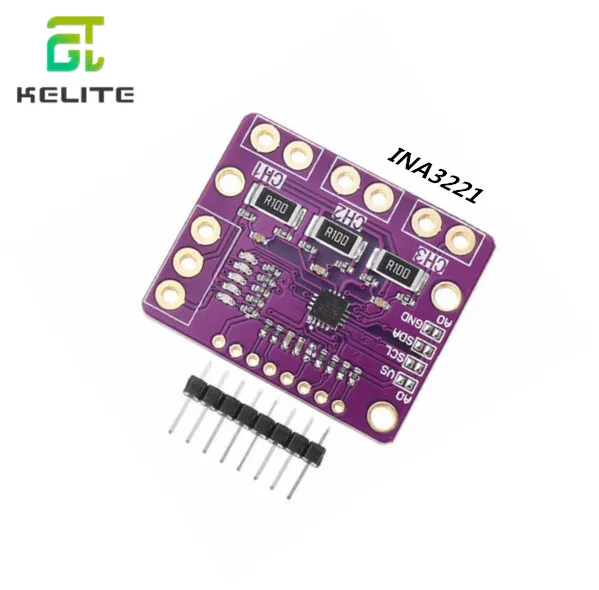 IIC I2C INA3221 Power Supply Voltage Monitor Sensor Board Module Replace INA219 Triple-Channel Shunt IIC I2C SMBUS Interface