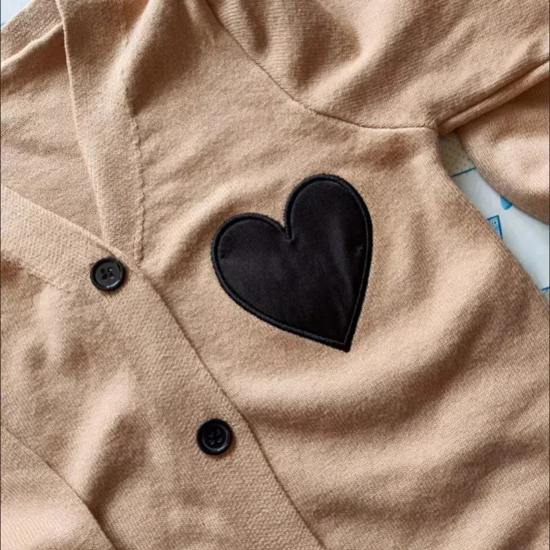 Spring Autumn Girls Jumpers Love Khaki Toddler Boys Tops Sweater Cardigan Children's Sweater Children Clothing Baby-clothes image 4