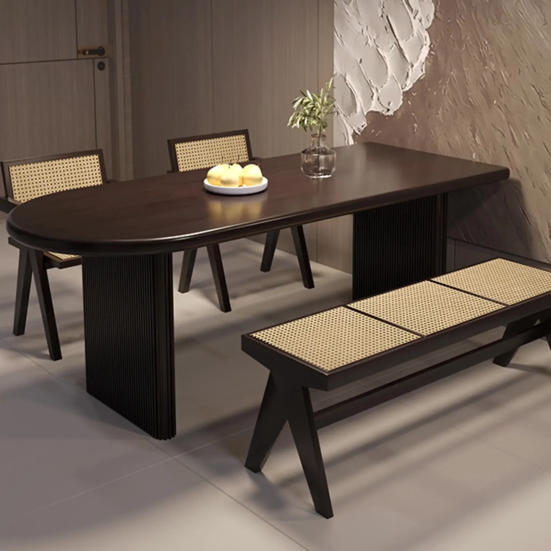 

Hot Sale Solid Wood Dining Table Wooden Wedding Table for Events Dining Room Furniture Table Set