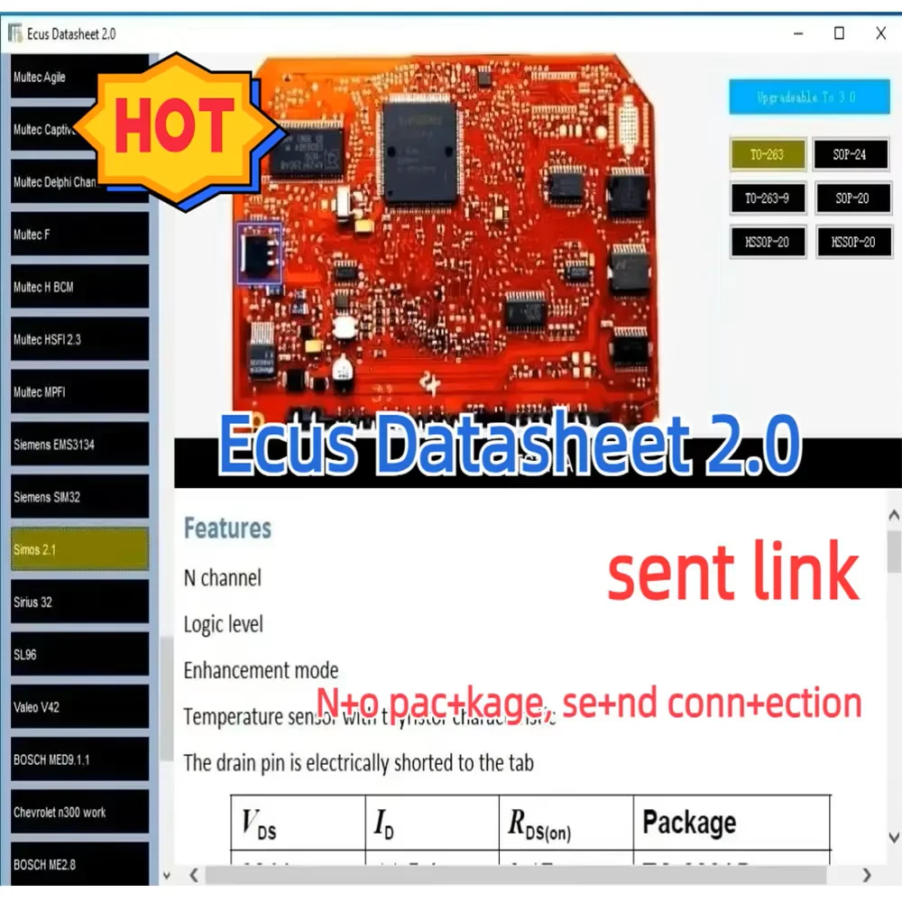 

Ecus Datasheet 2.0 ECU Repair Software PCB Schematics with Electronic Components of Car ECUs and Additional Information