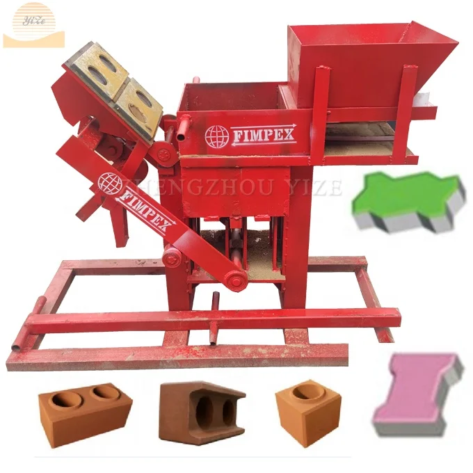 Small Paving Block  Mud Clay Brick Making Machinery Price in India Srilanka Manual Clay Interlocking Brick Making Machine