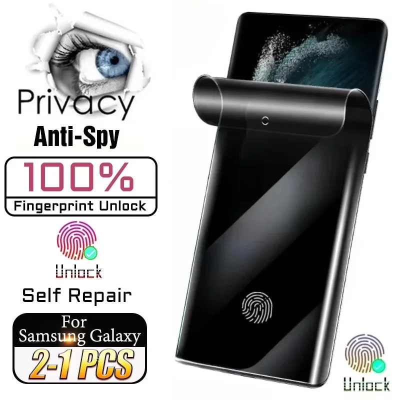 Self Repair Privacy Screen Protector For Samsung Galaxy S25 S24 S23 Ultra FE A55 A56 5g A16 A26 A36 A54 A06 A35 Hydrogel Film