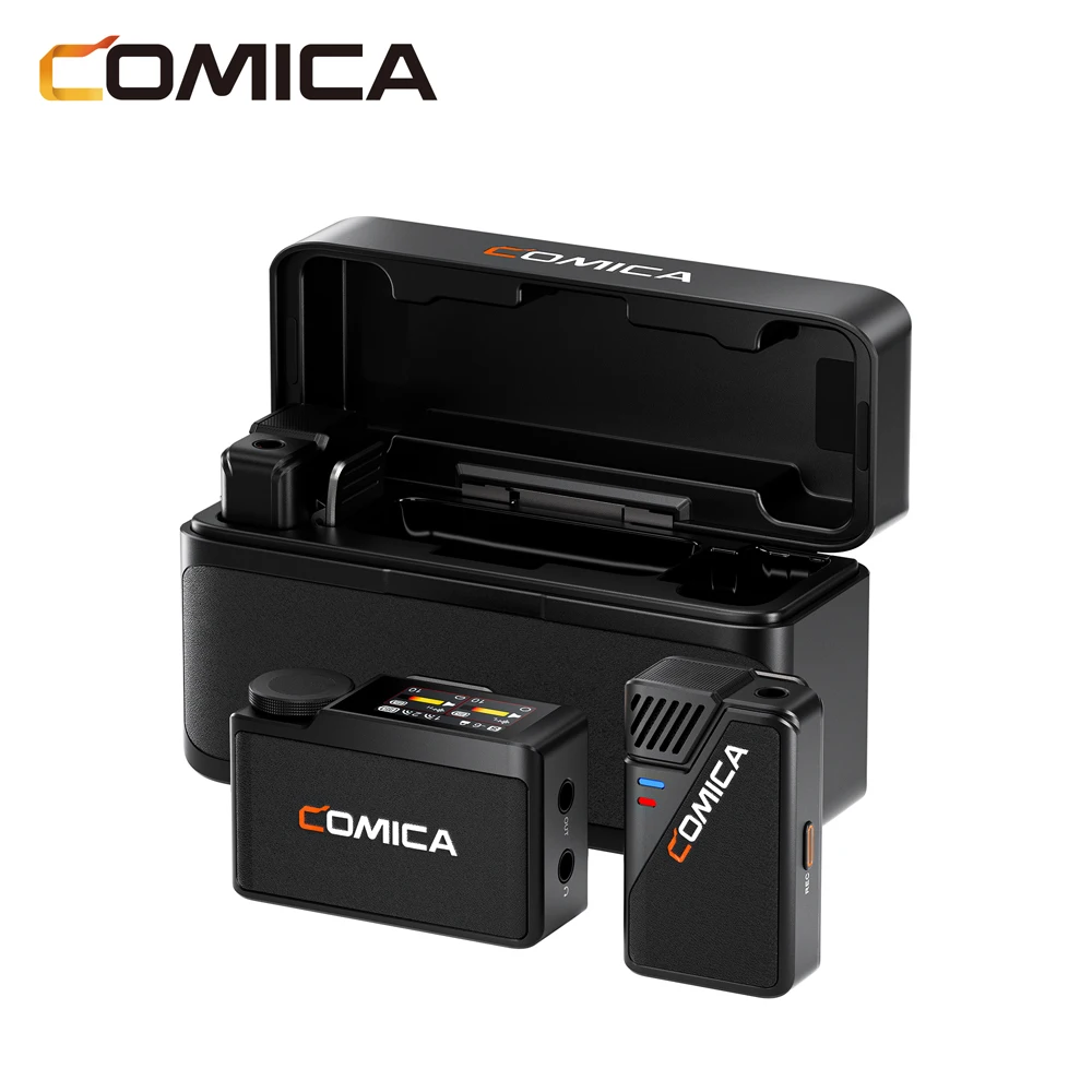 

Comica BooMax Двухканальный беспроводной петличный микрофон AI Denoise 32-битный поплавок с внутренней записью Кардиоидный/Оснаправленный микрофон