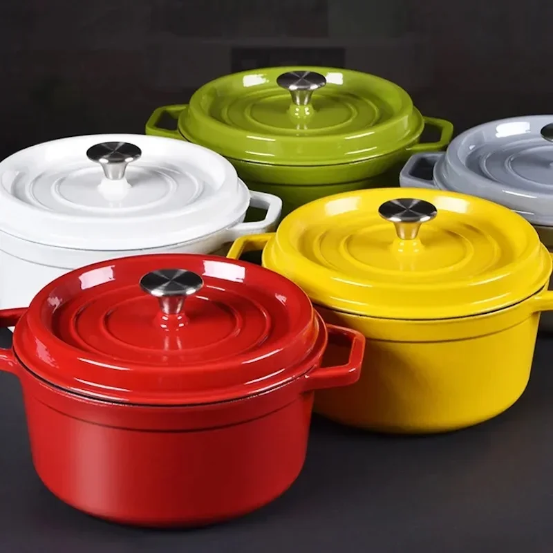 31cm Cast iron cooking pot Cookware Enamel hot pot Cast iron pots and pans Kitchen accessories Non stick pots for cooking hotpot