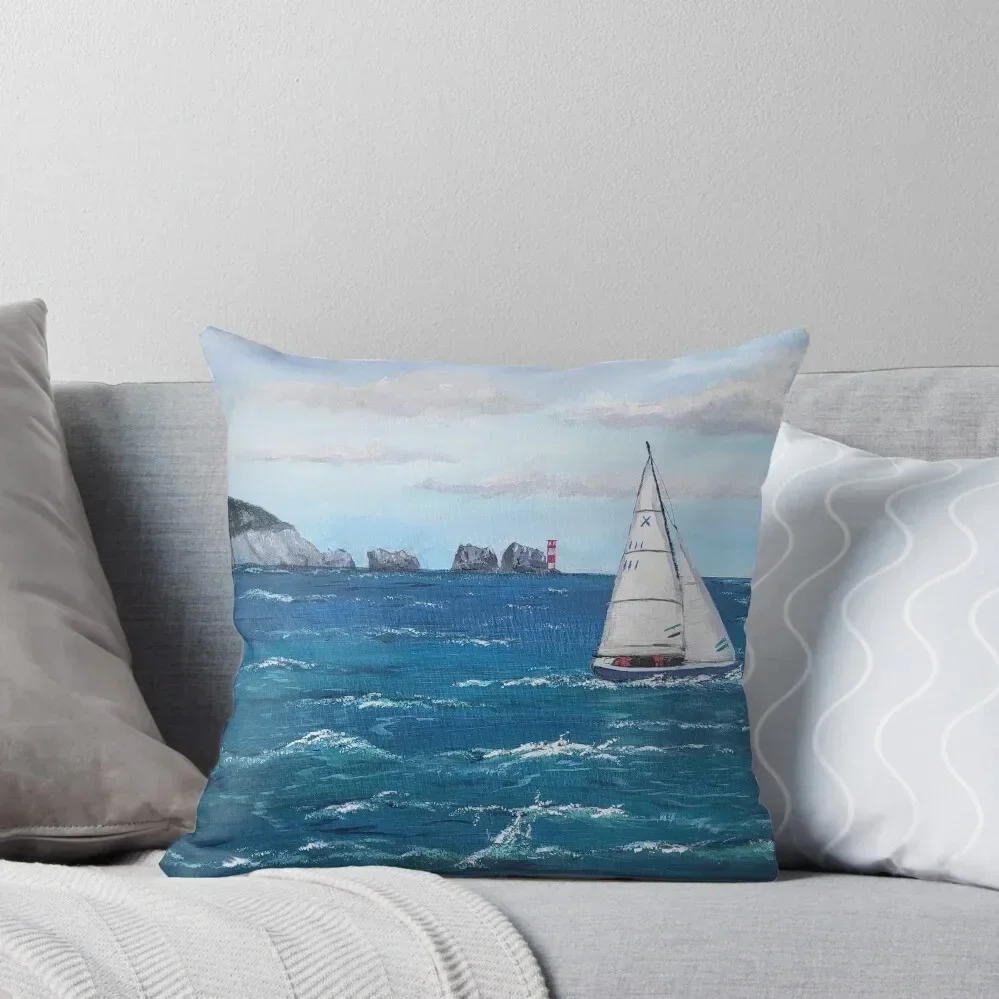 

Sailing on the Solent, seascape Throw Pillow luxury sofa pillows Sofa Cushion Cover Pillowcases For Pillows pillow