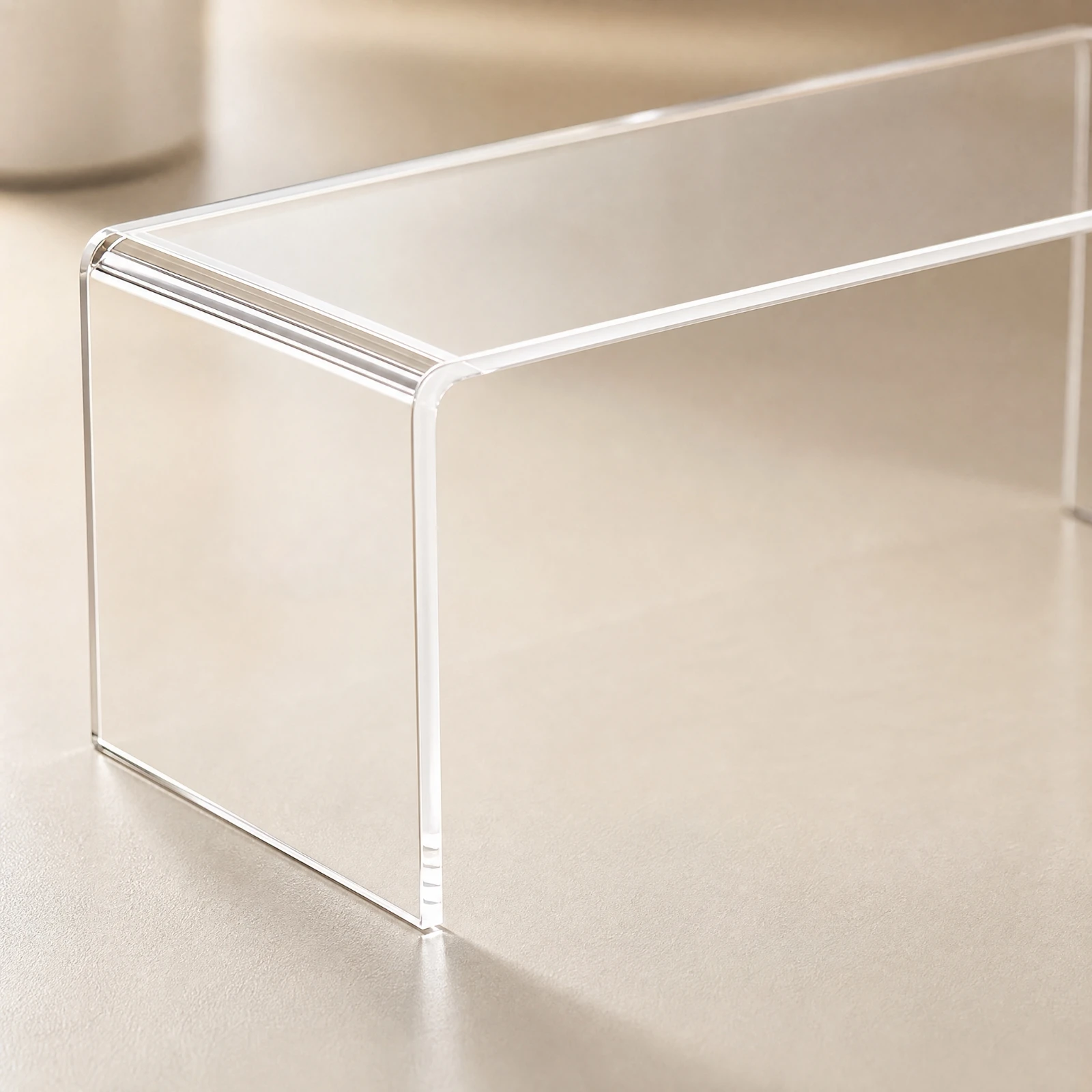 Transparent Acrylic Display Riser Clear Rectangular Acrylic Display Riser Collectible Showcase Space Saving Sleek