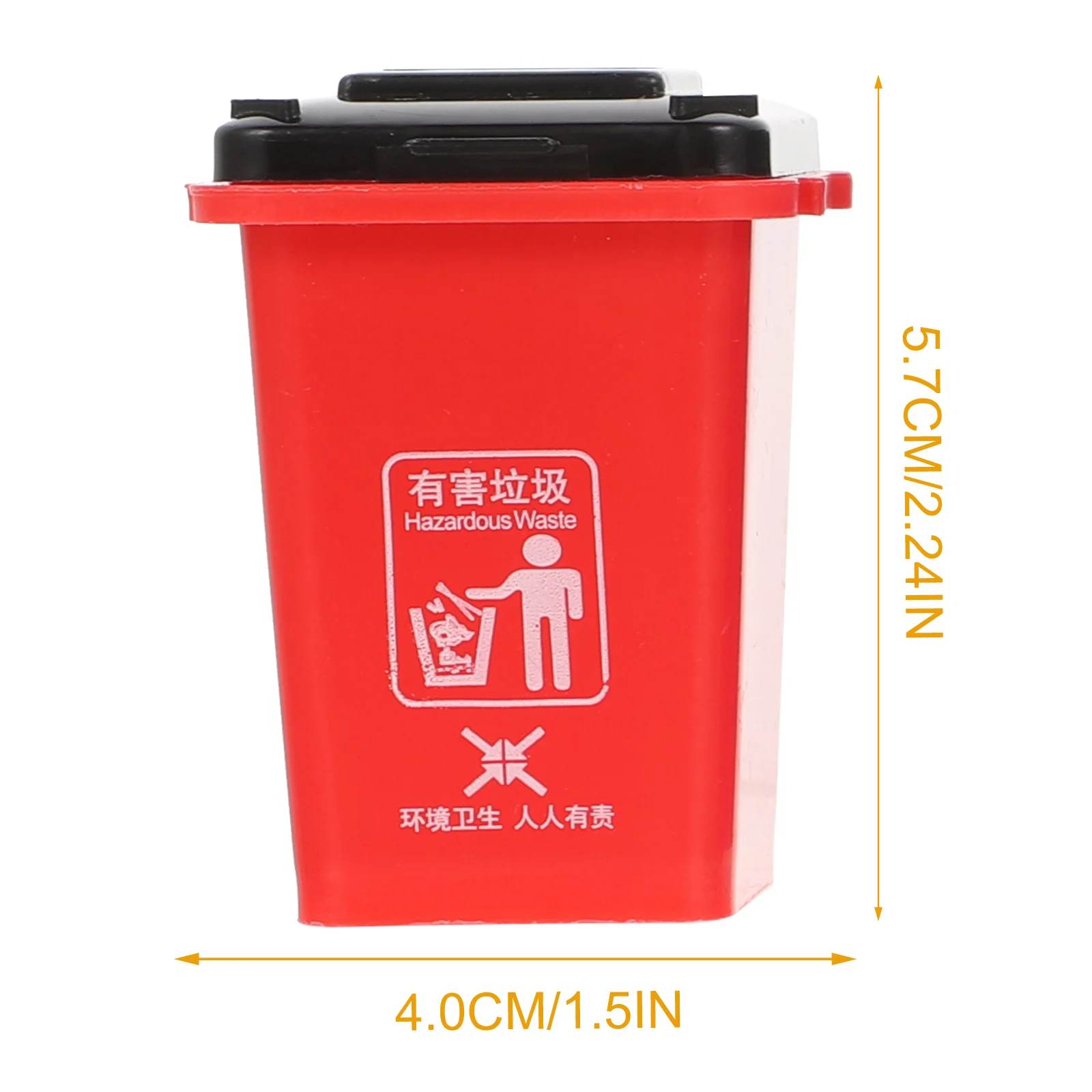 4 Pcs Small House Garbage Can Mini Trash Tiny Boys Colored Child Toy Cans Kids Toys