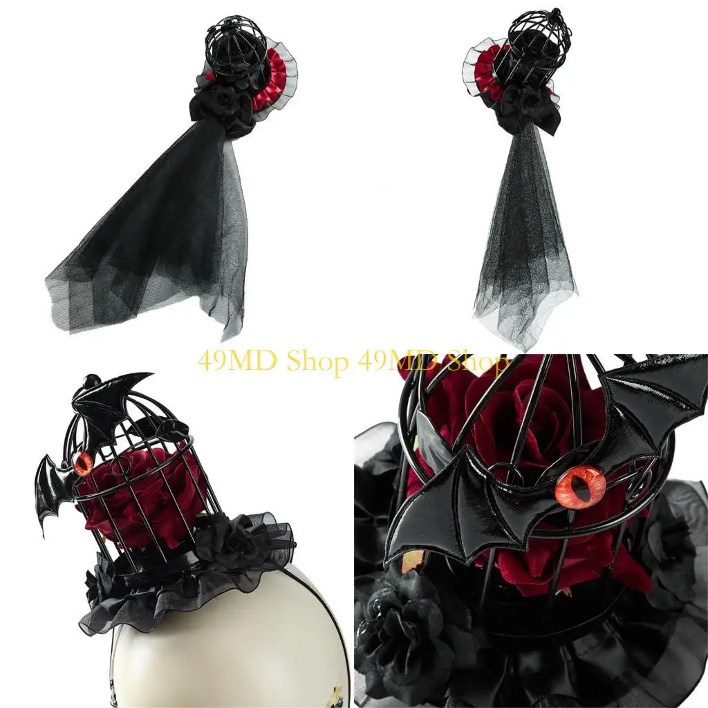

49MD Flapper Headpiece With Artificial Roses And Secure Hairpin Fastening Mechanism