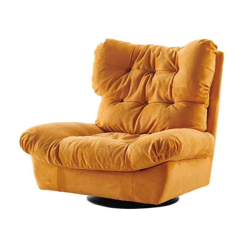 Italian cloud single chair leisure chair rotating Internet celebrity designer living room balcony bedroom lazy fabric sofa chair