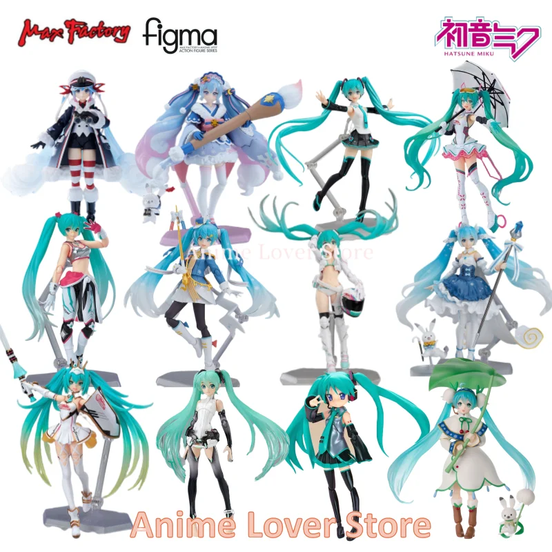 

In Stock Original Max Factory GSC Figma Hatsune Miku Snow Miku Anime Action Figure Toys for Kids Gift Collectible Model