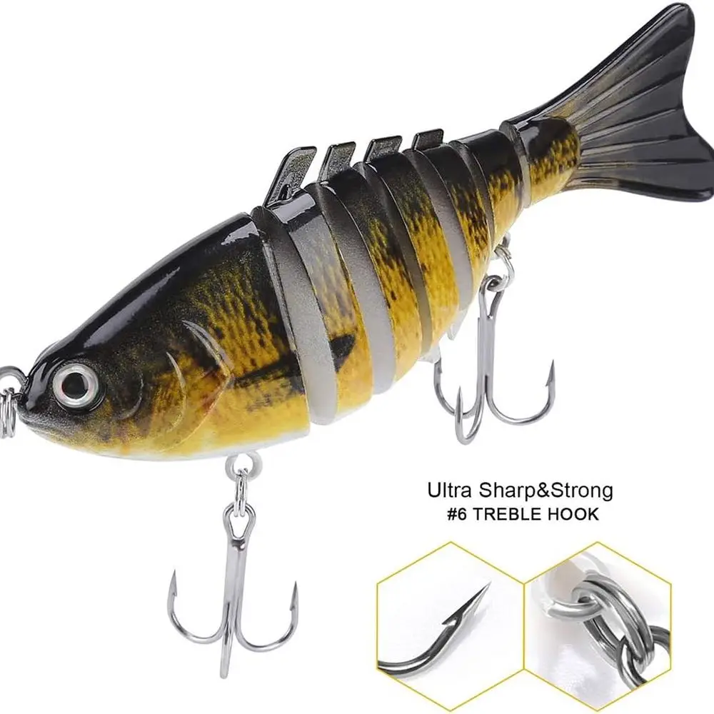 Señuelos de pesca multiespecie de 3 piezas: Swimbait Poppers articulados realistas, Spinnerbaits, Crankbaits para agua dulce y salada