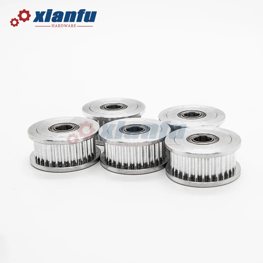 1/5/10pcs 30 Teeth 2GT Timing Pulley Idler With Bearing Bore 5mm Belt Width 6mm Tensioning Wheel Sheave for 3D Printer GT2 30T