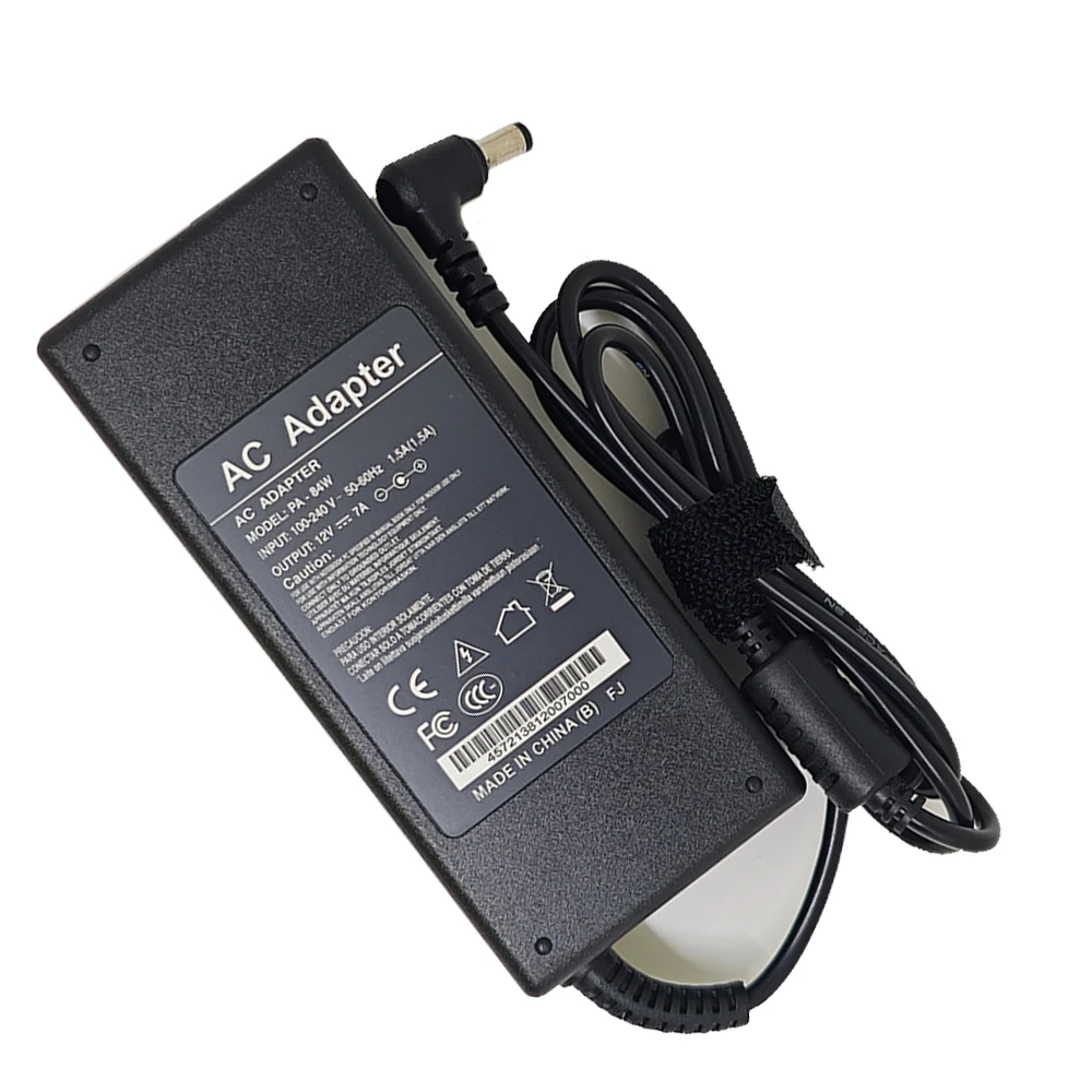 12V 7A 84W 5.5*2.5MM Security System Power Adapter for LED Strip Light CCTV Security System Power Supply