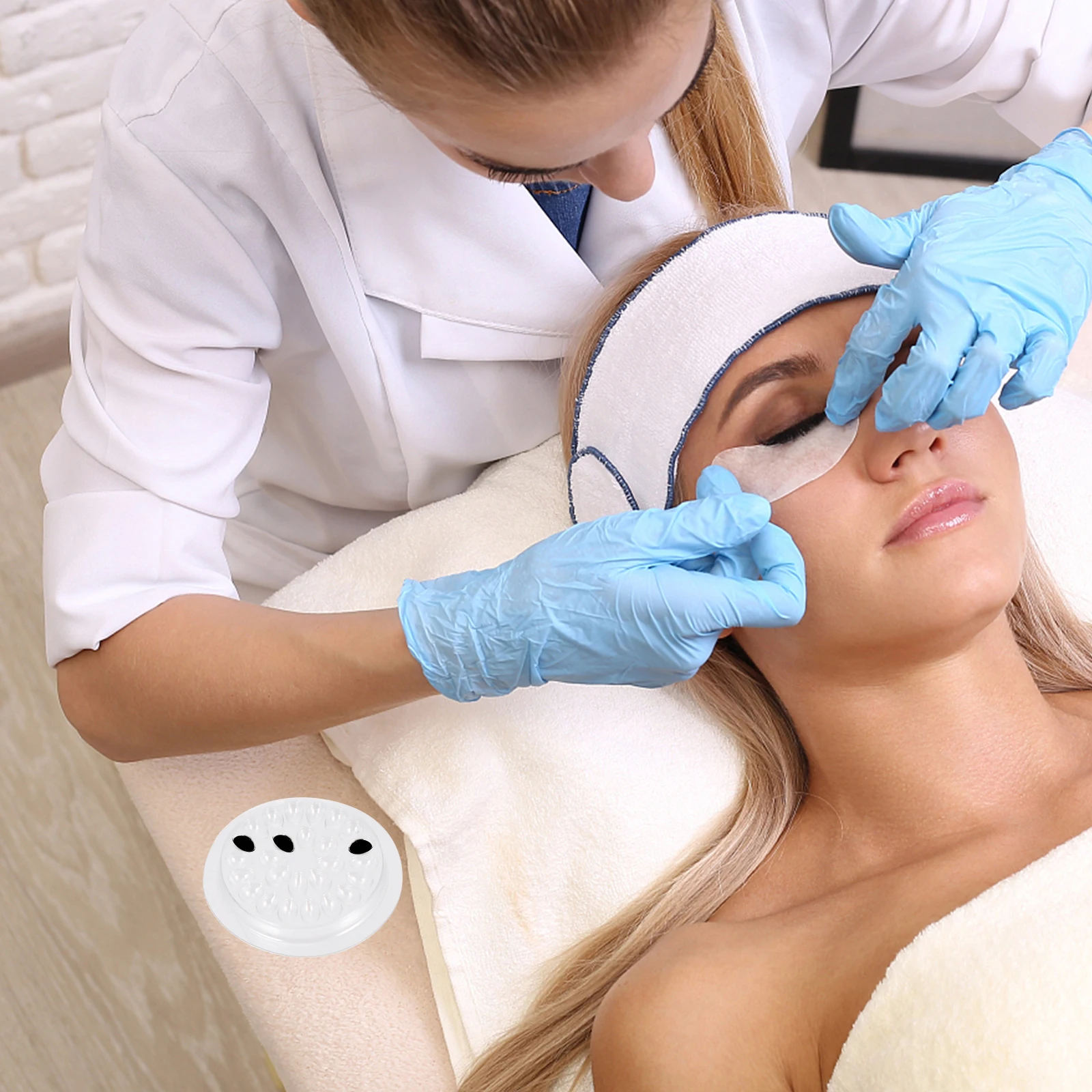 40 قطعة تطعيم رمش الغراء الحاويات تأخير حامل العملي دائم رمش تمديد لوازم الغراء صينية تأخير حامل #5