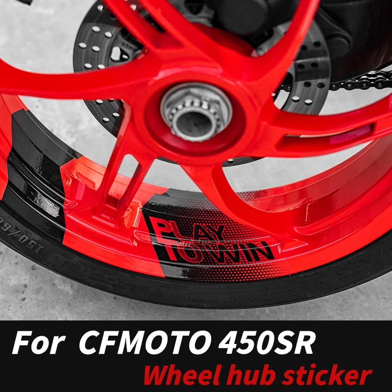 Suitable for CFMOTO 450/675SR 3D Arrow Wheel Rim Stickers Perfect Fit Anti-Wear Waterproof Decorative Mod Kits