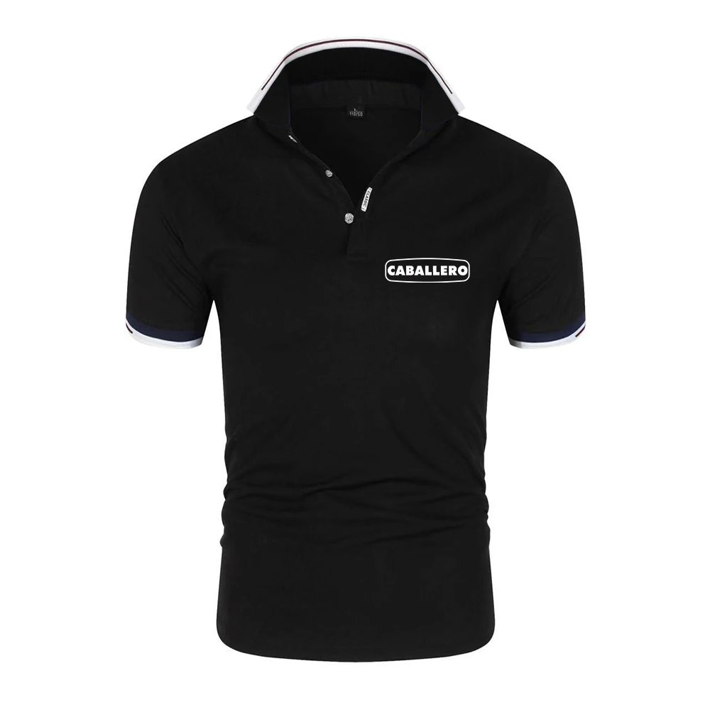 Motorcycle Caballero Solid color polo shirt ultra-light men's quick-drying breathable sweat-wicking T shirt suitable running