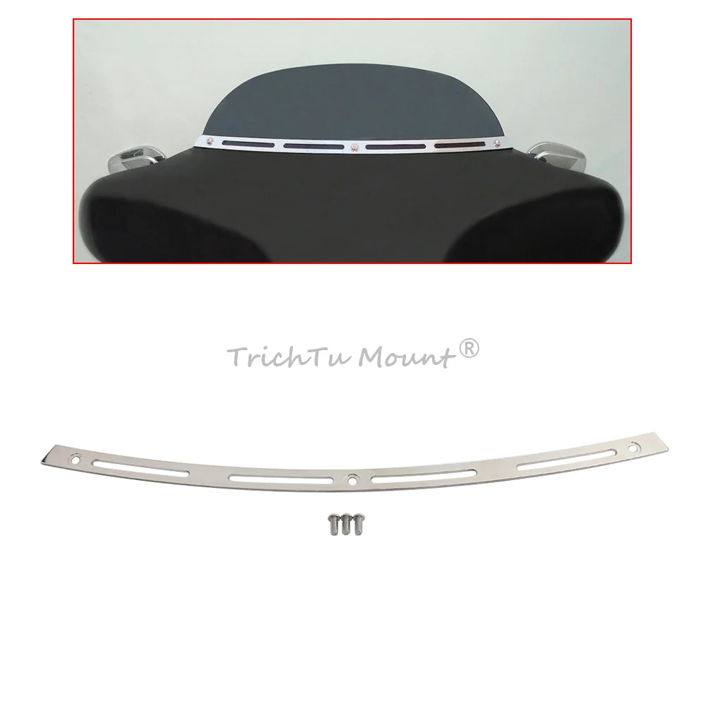 2013-Before Motorcycle Accessories Stainless Steel Trim On The Fairing Windshield & Windshield For Harley Davidson Electra Glide
