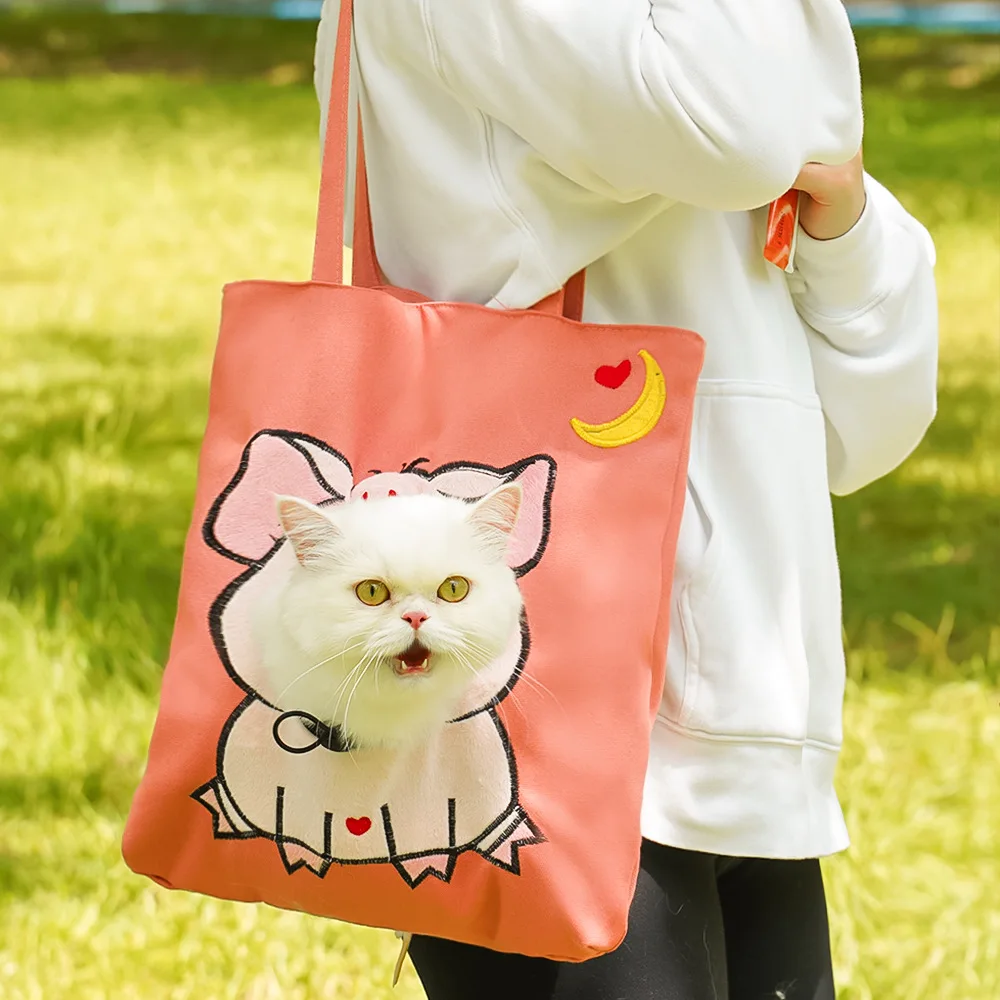 

Portable Cat Canvas Travel Bag for Cat Carrier Bag Outdoor Pets Handbag Carrying Bags Fashionable Pet Carrier Bags for Dog