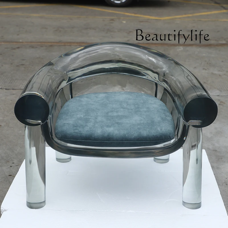 

Negotiation Area Chair Hotel Lobby Transparent Resin Sculpture Stool Decorative Art Creative Leisure Chair