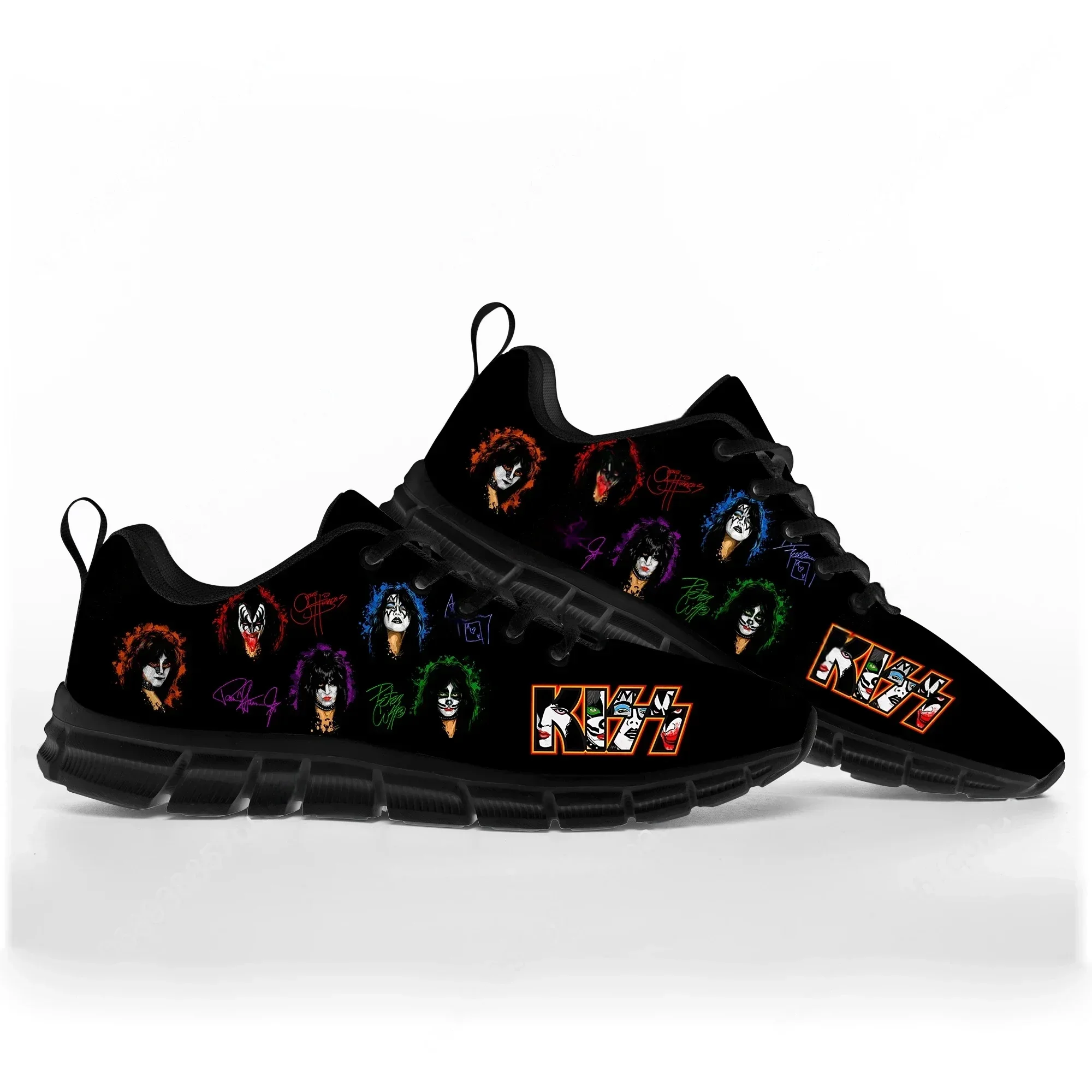 Heavy Metal Kiss Rock Band Music Sports Shoes Mens Women Sneakers Casual Custom High Quality Couple Shoes