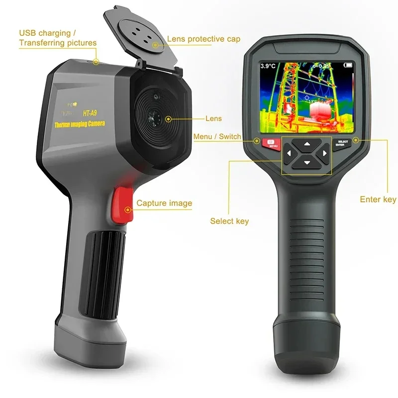 HT-A9 WiFi Infrared Imager Portable Thermal Imaging Camera Industry Thermometer High Resolution Infrared Image for Hunt