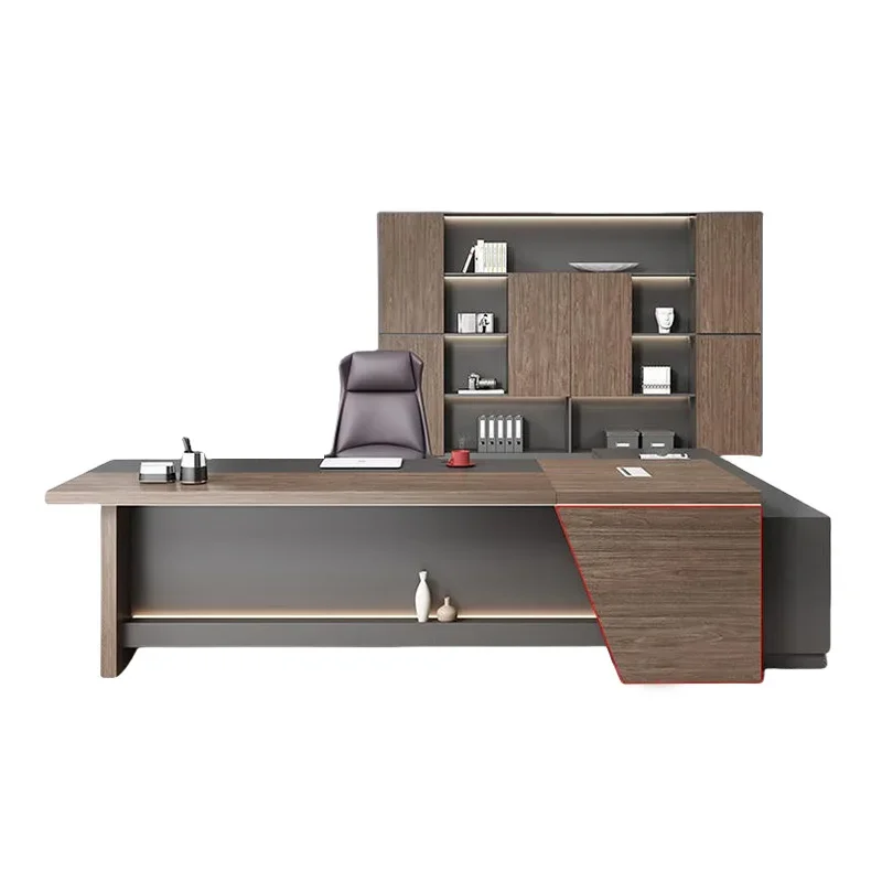 

High end simple modern desk, executive manager president desk and chair combination