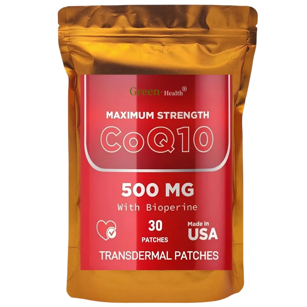 

CoQ10 Transdermal Patches for Energy Support 30 Patches One Month Supply Health And Beauty Supplement