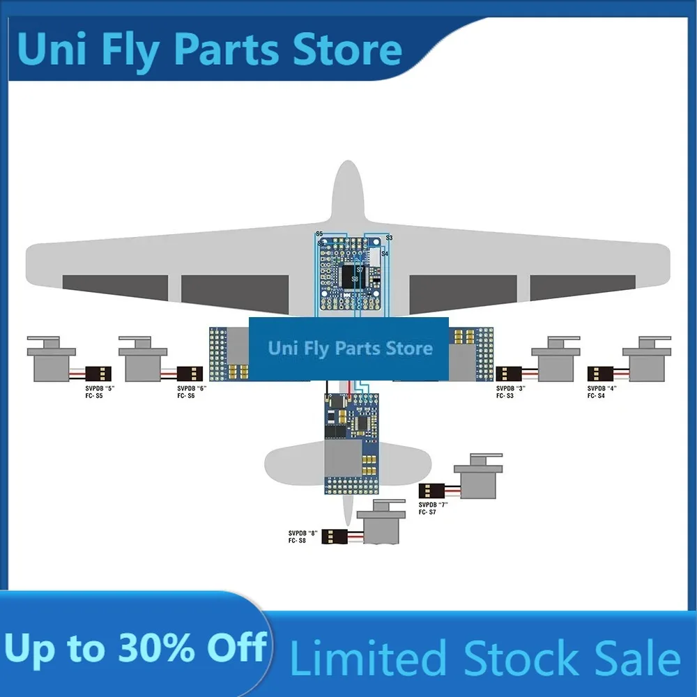 MATEK SVPDB-12S SERVO PDB With 12A BEC 9-55V TO 5/6/8V Power Distribution Board For RC Airplane Fixed-Wing Servo DIY PartsUniFly