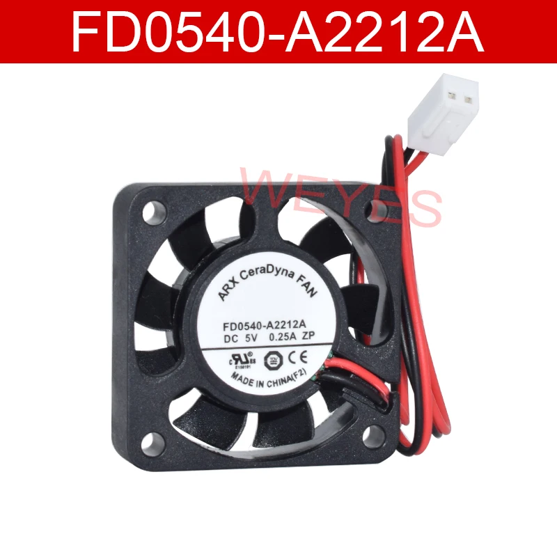 Genuine For FD0540-A2212A 5V 0.25A 4*4cm 2 Wires Cooling Fan Well Tested Working