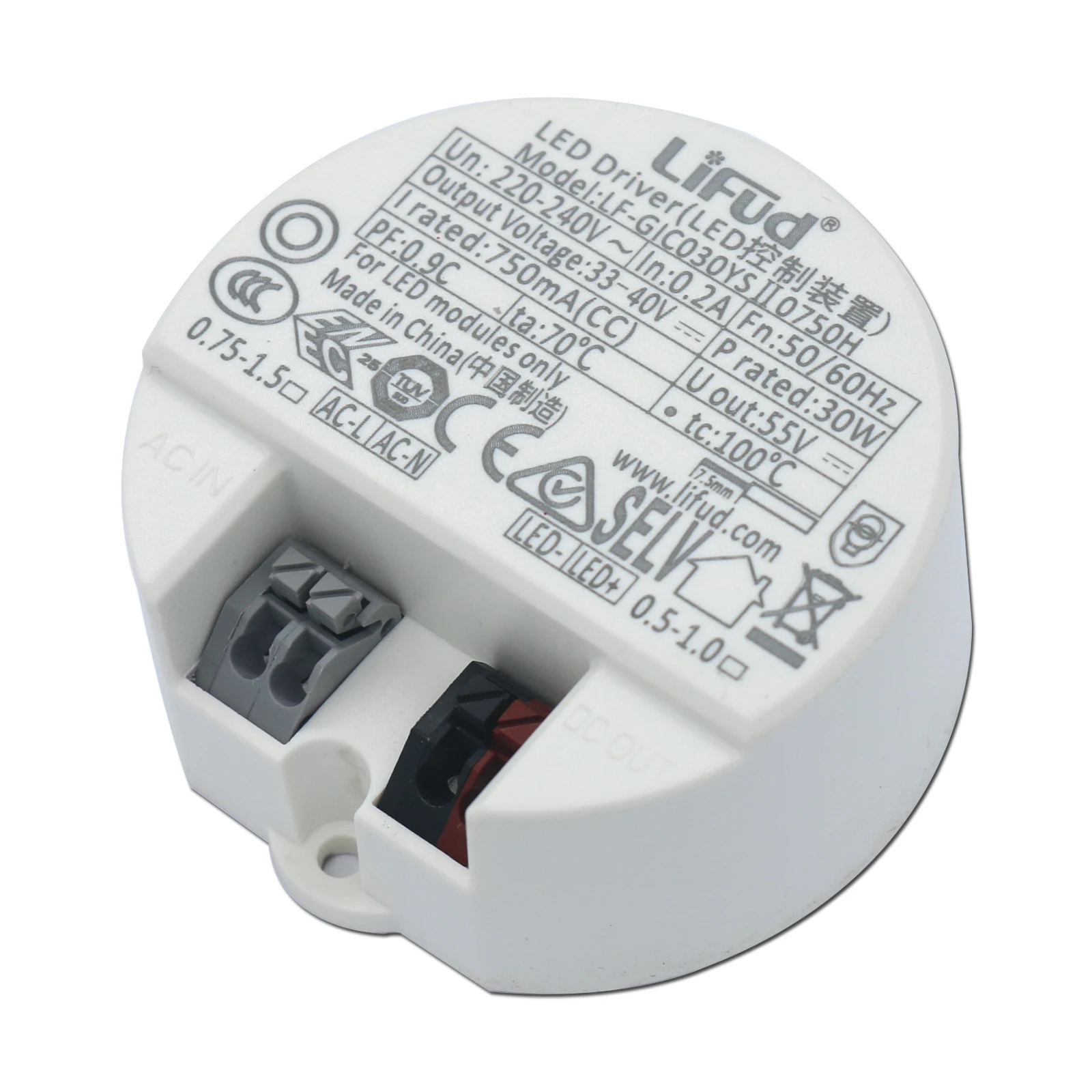 LED Driver Lifud 40W 30W 20W 18W 14W 12W 10W DC33-40V light alimentatore a soffitto trasformatori di illuminazione AC220-240V bianco