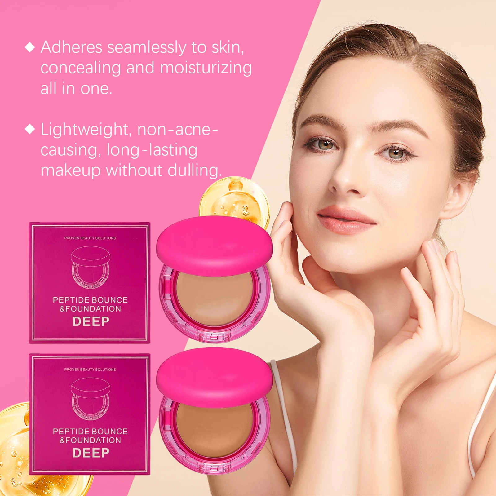 الببتيد ترطيب الأساس المكياج كريم المخفي السيطرة على النفط تغطية كاملة ترطيب طويلة الأمد مقاوم للماء قاعدة ماكياج