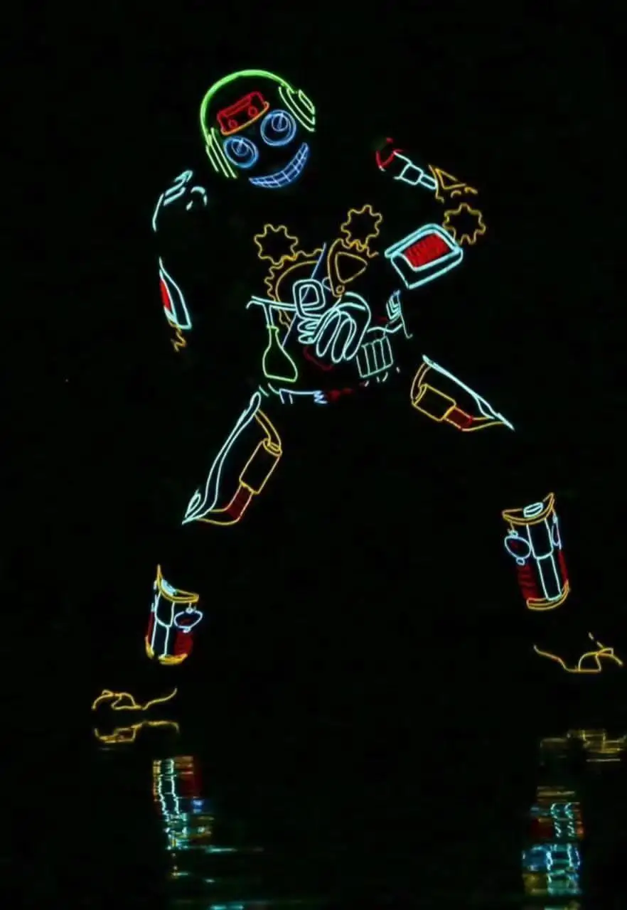 

LED Suit Costume Cosplay Outfit Neon Light up Suit Clothing Disco DJ Dance Show Performance