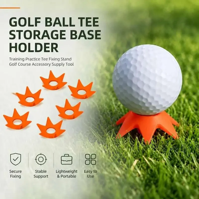 Golf Training Tee Wall Holder Ball Positioning Stand Practice Tee Storage Base Outdoor Golfing Accessory Supply