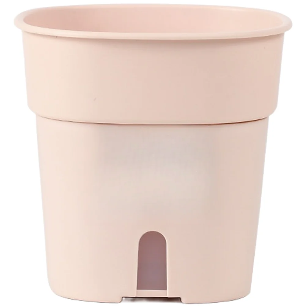 Self Watering Flower Pot with Integrated Water Storage and Clear Level Marker for Easy Refill 12.1 x 9.4 x 12.3 cm