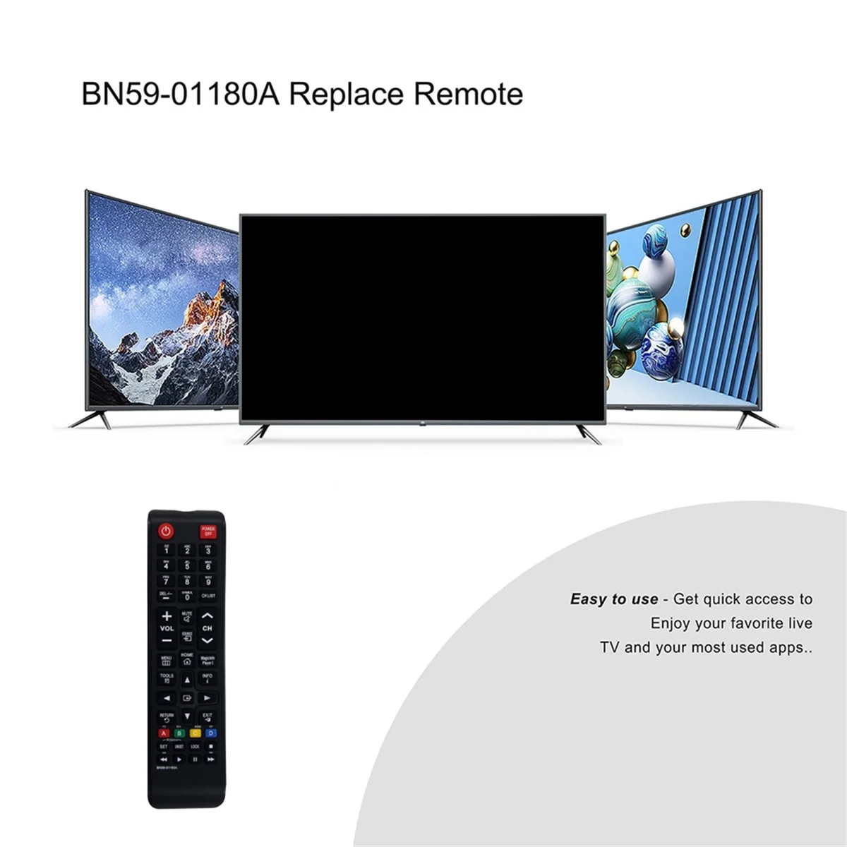 BN59-01180A รีโมทคอนโทรลสําหรับ Samsung LFD TV TM1240A DH40D DH48D DH55D DM32D DM40D DM48D EM65E EM75E DC32E DC40E DC48E