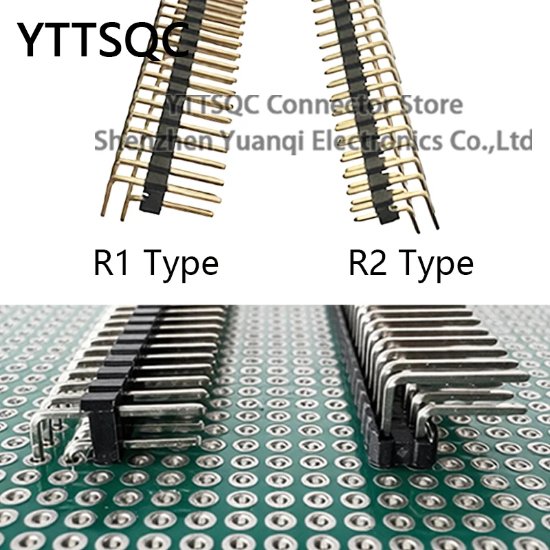 10pc 2.54mm 2x40P Right Angle RA 90D Double Row Rohs Reflow Gold Cuttabl Long PA=3/6/9/12mm PCB Jumper Male Pin Header Connector
