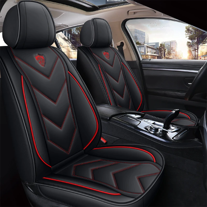 

Car Seat Covers For Sedan SUV Durable Leather Universal Full Set Five Seaters Cushion Mat Front and Back