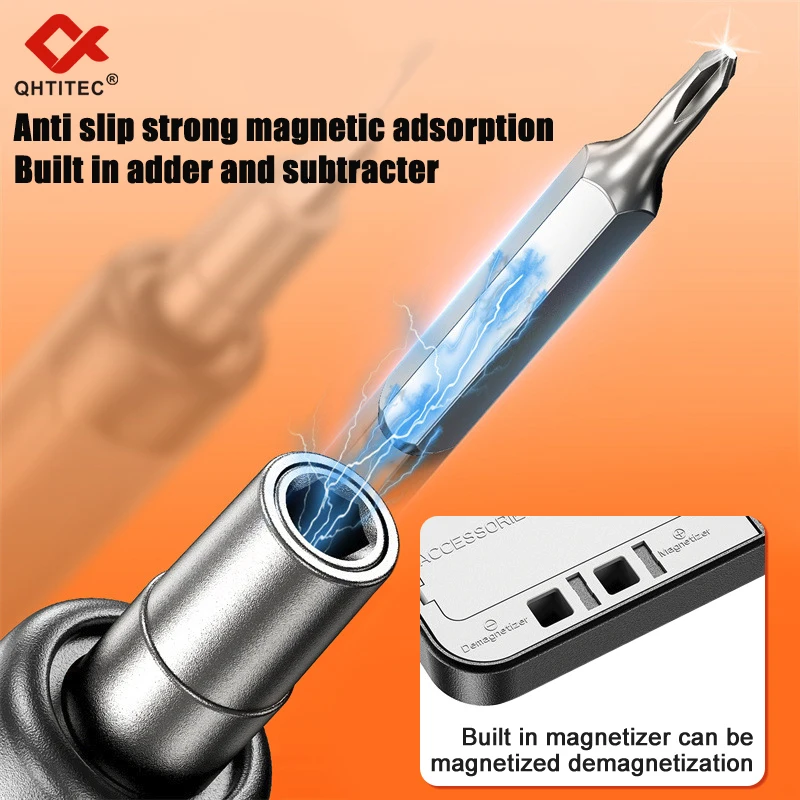 38 in 1 전동 정밀 드라이버 세트 USB 충전 휴대용 드라이버 전동 공구 자석 스크류 키트 시계 및 휴대폰 수리용