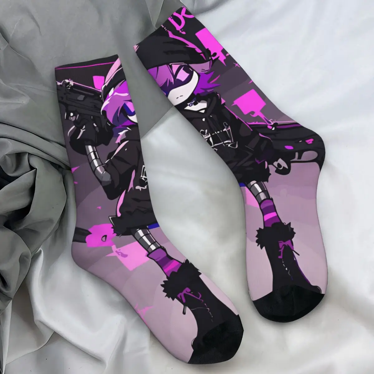 Murder Drones Game Stockings Uzi Graphic Funny Socks Winter Non-Slip Socks Adults Men Outdoor Medium Soft Socks