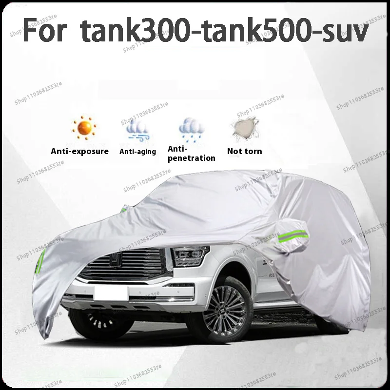 

For Tank 500 Fit Car Cover - Waterproof, Dustproof, Sunshade (UV), Snowproof | Silve Full Cover with All-Day Protection
