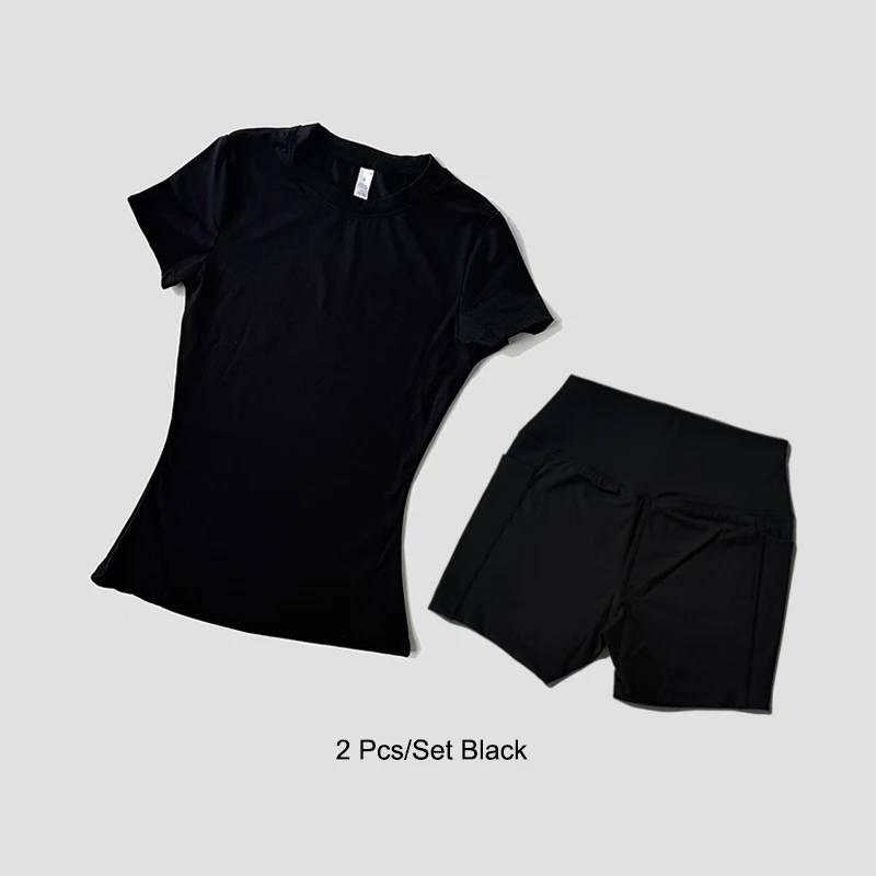 WAREBALL Frauen Yoga Set Gym Sport Sport Top Hohe Taille Shorts Anzug Fitness Workout Butt Heben Kurzen Engen Anzug – Detail 20