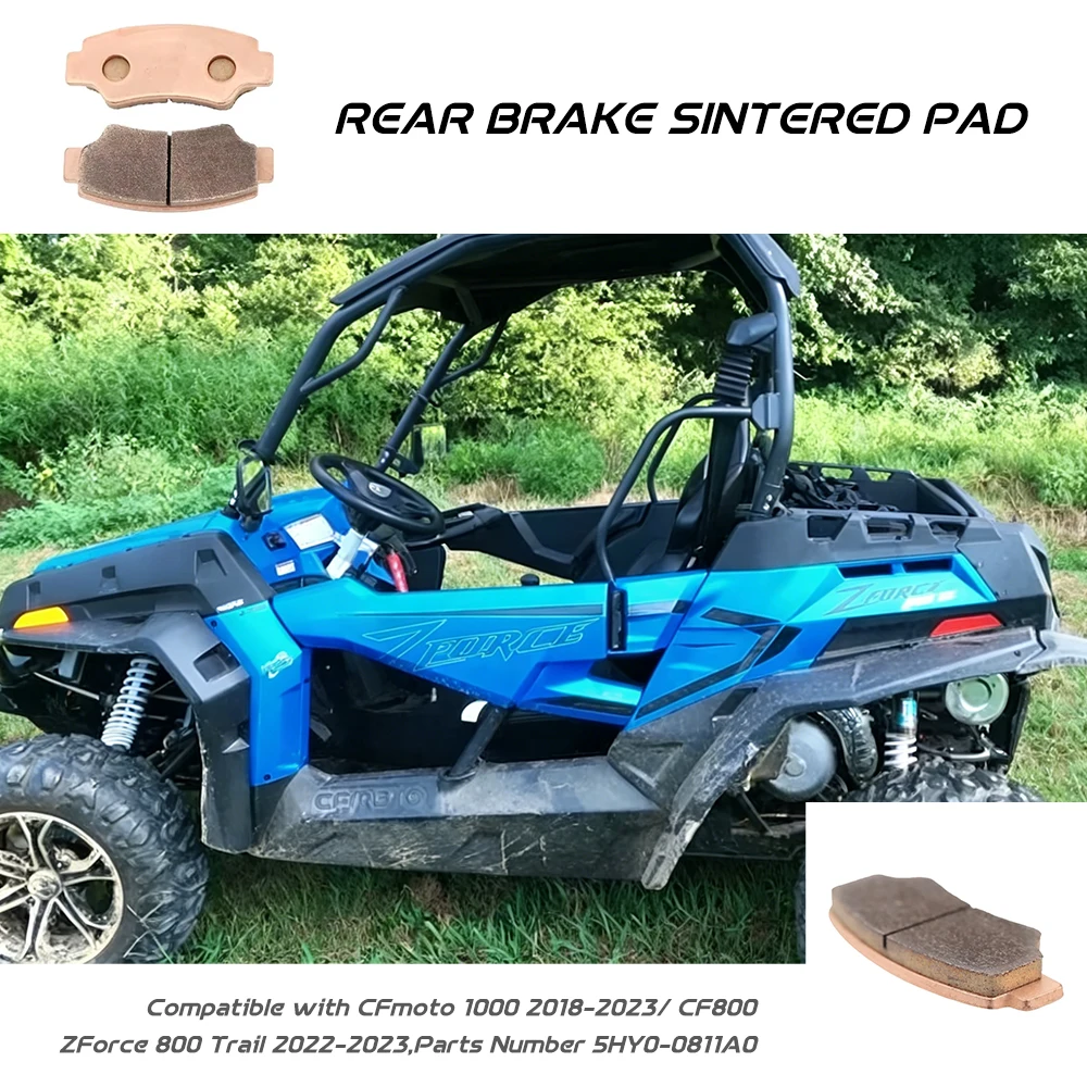 

Rear Brake Sintered Pad Compatible with CFmoto 1000 2018-2023/ CF800 ZForce 800 Trail 2022-2023,Parts Number 5HY0-0811A0