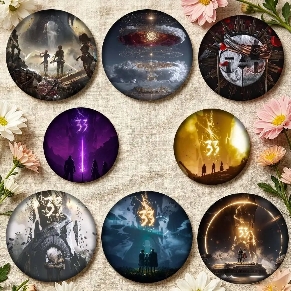 Game E-Expedition 33 K 25 32 44 58 75mm Badges Personalized Round Brooches Pins Accessory Gift