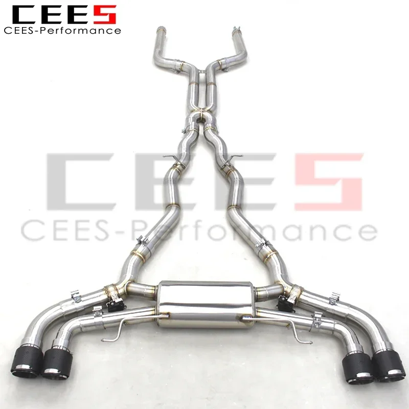 cees Catback Exhaust Pipes For BMW M8 F91/F92/F93 4.4T 2019-2023 Valvetronic Muffler X Pipe Modify Sound car exhaust tips System